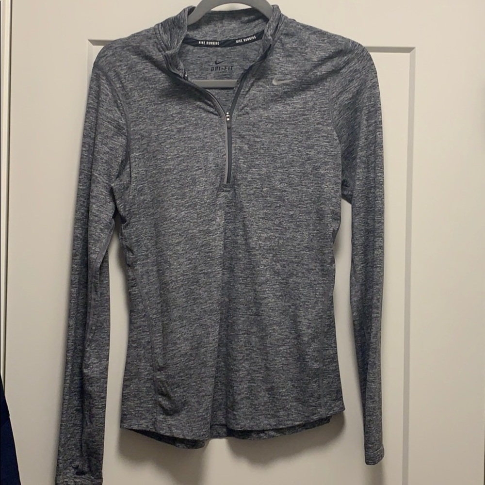 grey nike running quarter zip